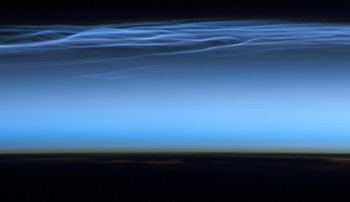 ISS Photo of Noctilucent Clouds 2012